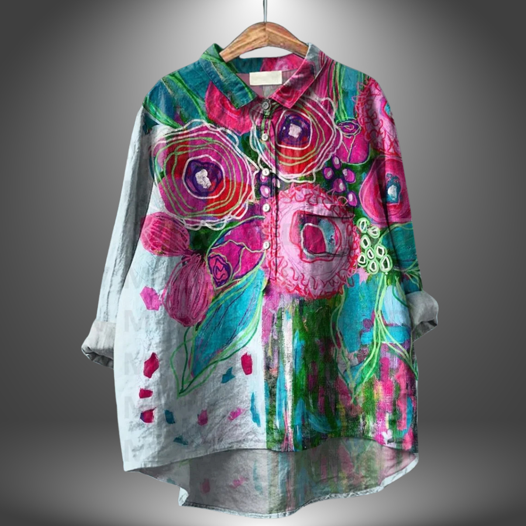 Virginia | Chemise Florale Artisanale pour Femmes
