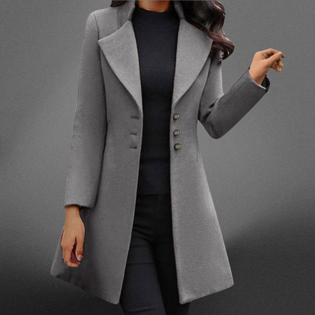 Charlotte™ | Manteau en laine italien luxueux à manches longues
