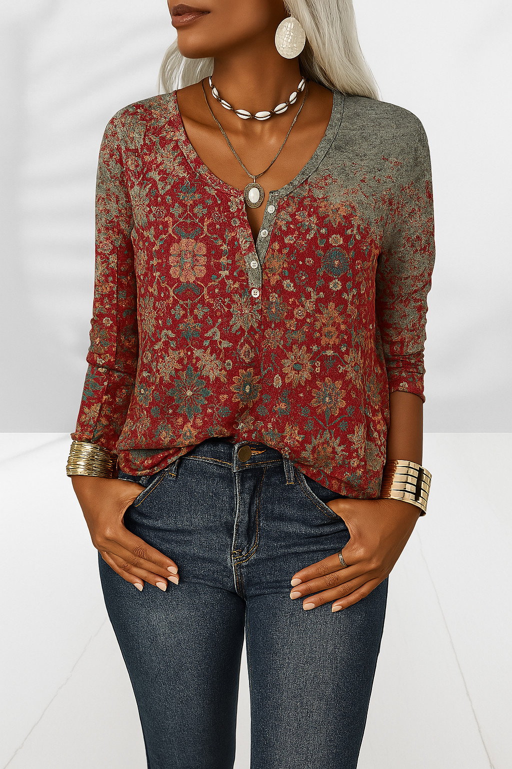 Alina - Élégante Blouse Boho