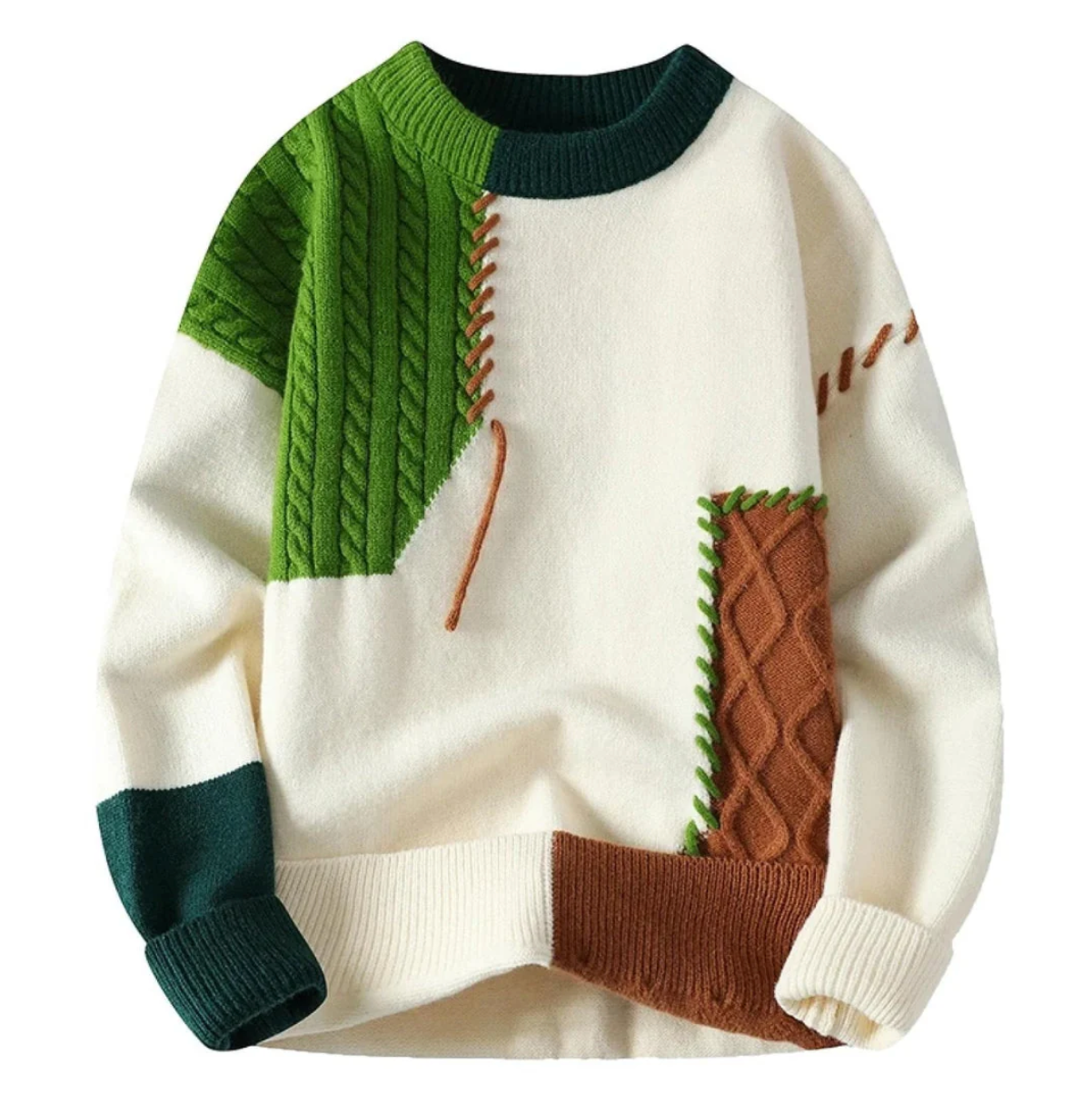 Tomas | Pull en patchwork