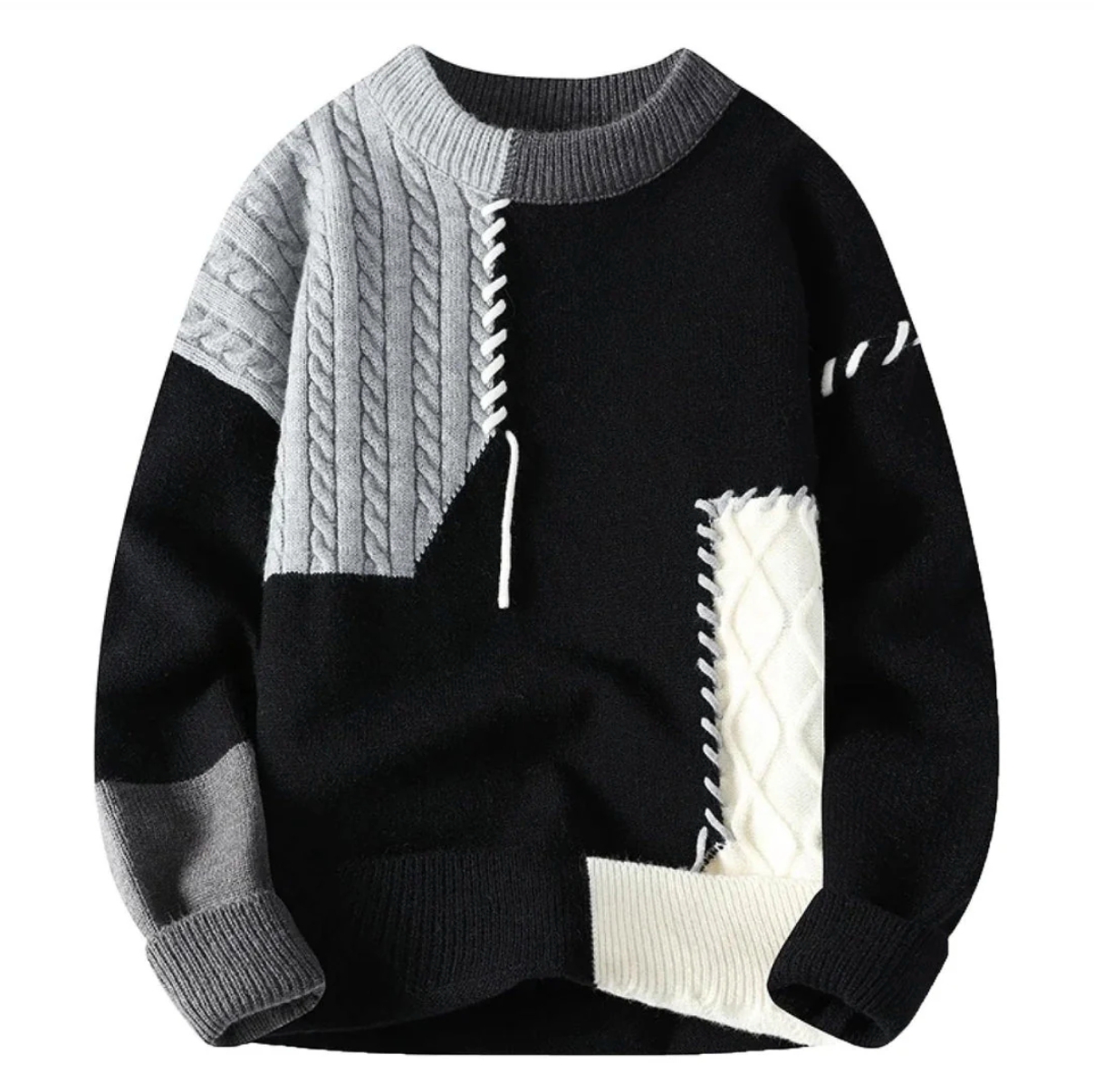 Tomas | Pull en patchwork