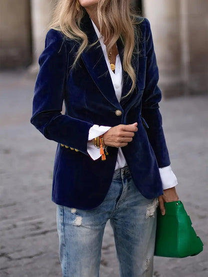JULISSA | VESTE EN VELOURS ÉLÉGANTE
