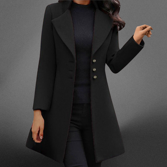 Charlotte™ | Manteau en laine italien luxueux à manches longues