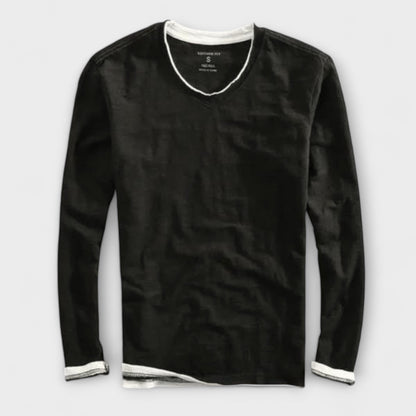 T-shirt en coton à manches longues