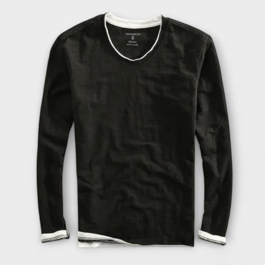 T-shirt en coton à manches longues