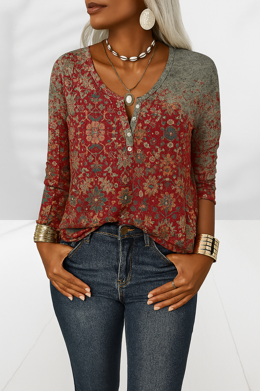 Alina - Élégante Blouse Boho
