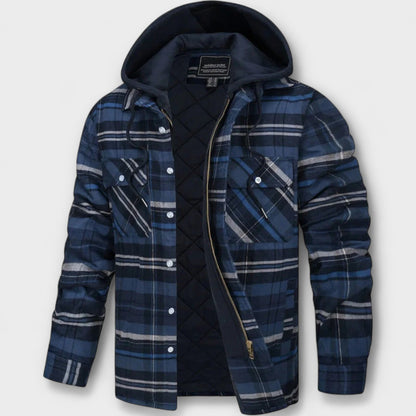 Veste à Capuche à Carreaux Classique