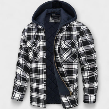 Veste à Capuche à Carreaux Classique