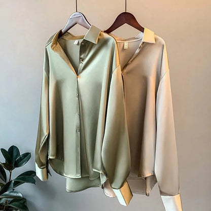 Pia™ - Chemisier en satin pour femmes
