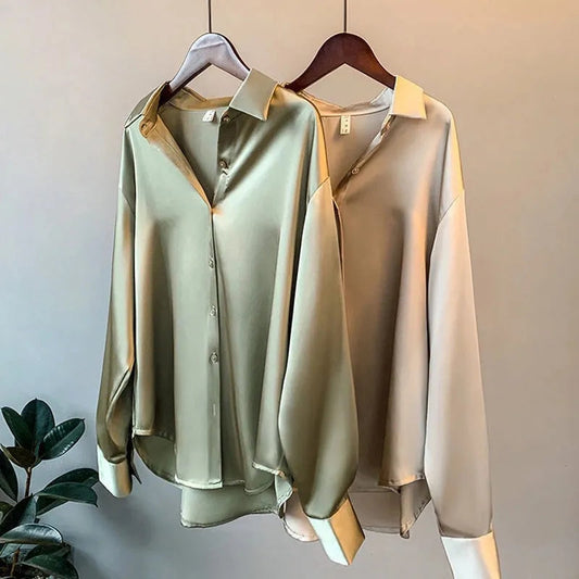 Pia™ - Chemisier en satin pour femmes